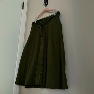 Forever 21 A-line green skirt